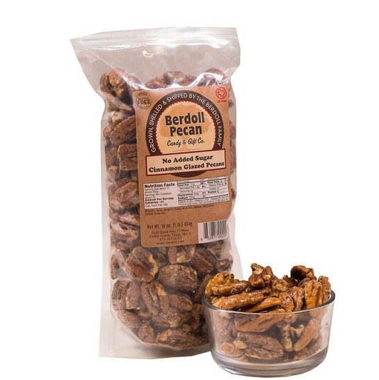 NO ADDED SUGAR CINNAMON GLAZED PECANS